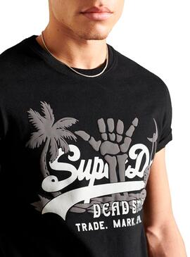T-Shirt Superdry VL Nascondi Nero per Uomo