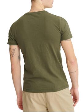 T-Shirt Superdry Halftone Verde per Uomo