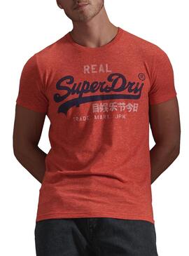 T-Shirt Superdry Premium Goods Arancio Uomo