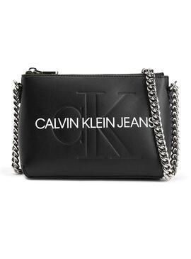 Borsa Calvin Klein Pouch Chain Nero Donna