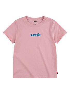 T-Shirt Levis Graphic Tee Rosa per Bambino