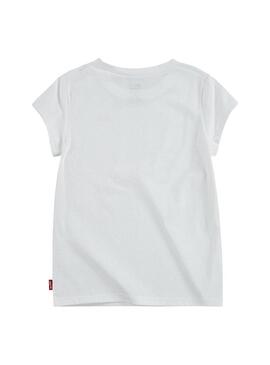 T-Shirt Levis Batwing Tee Bianco per Bambina