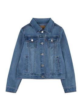 Giubbotto Denim Levis Trucker Blu per Bambina