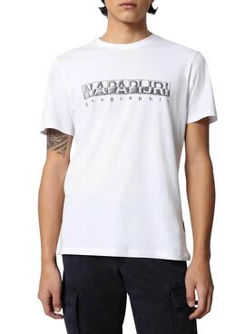 T-Shirt Napapijri Sallar SS Bianco per Uomo