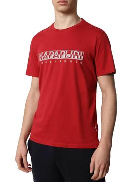T-Shirt Napapijri Sallar SS Rosso per Uomo