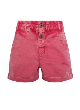 Short Pepe Jeans Gigi Paperbag Rosso per Bambina