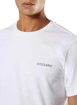 T-Shirt Dockers Alpha Graphic Bianco per Uomo
