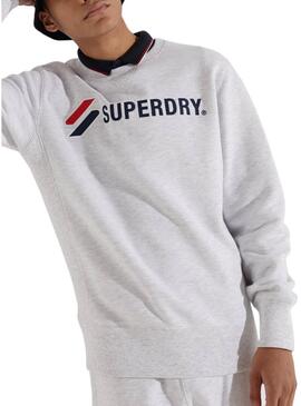 Felpa Superdry Sportstyle Grigio per Uomo