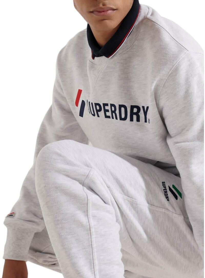 Felpa Superdry Sportstyle Grigio per Uomo