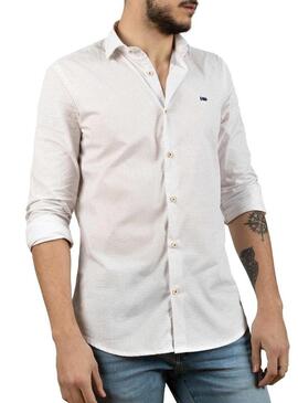 Camicia Klout Slim Micro Bianco per Uomo