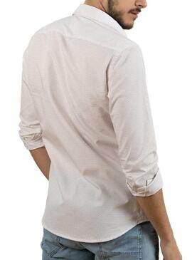 Camicia Klout Slim Micro Bianco per Uomo