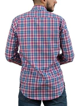 Camicia Klout Madras Rosa per Uomo