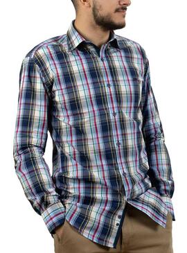 Camicia Klout Luar Blu Navy per Uomo