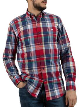 Camicia Klout Cosme Rosso per Uomo