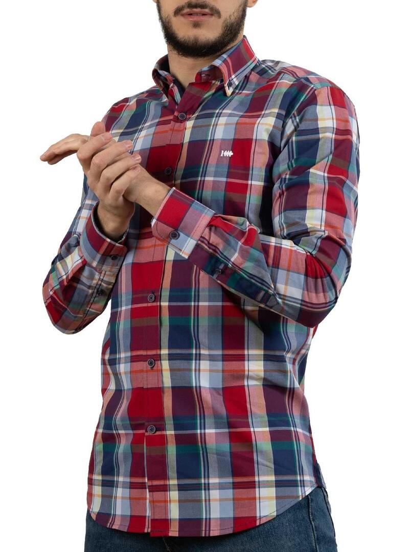 Camicia Klout Cosme Rosso per Uomo