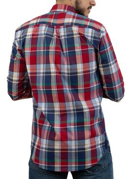 Camicia Klout Cosme Rosso per Uomo