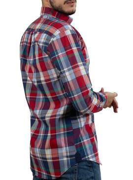 Camicia Klout Cosme Rosso per Uomo