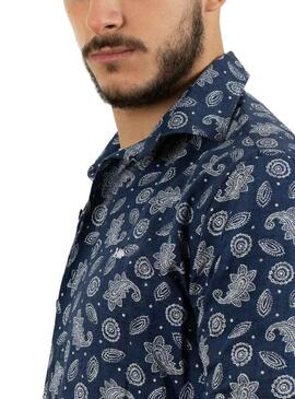 Camicia Klout Paisley Blu Blu Navy per Uomo