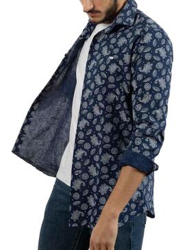 Camicia Klout Paisley Blu Blu Navy per Uomo