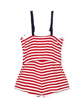 Jumpsuit Mayoral Strisce Rosso per Bambina