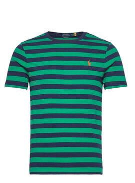 T-Shirt Polo Ralph Lauren Strisce Verde Uomo