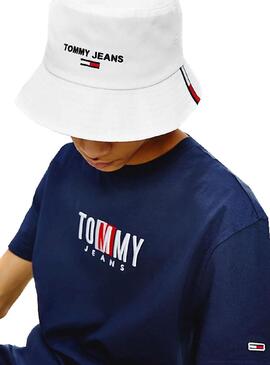 Cappello Tommy Jeans Sport Bucket Bianco Uomo