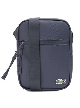 Borsa Lacoste Flat Crossover Blu Navy Uomo