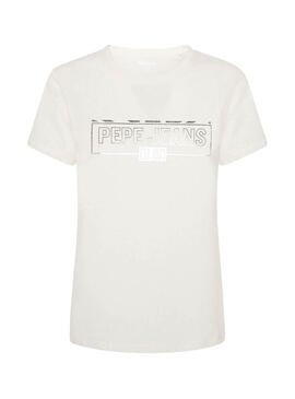 T-Shirt Pepe Jeans Betty Bianco per Donna