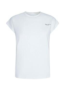 T-Shirt Pepe Jeans Bloom Bianco per Donna
