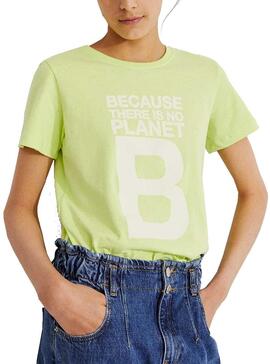T-Shirt Ecoalf Great B Verde per Bambina