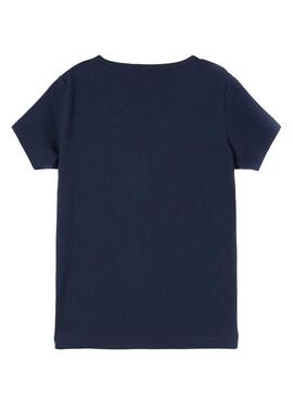 T-Shirt Name It Daruna Blu Navy per Bambina