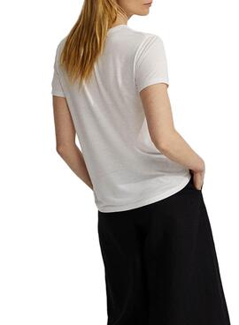 T-Shirt Ecoalf Logo Bianco per Donna