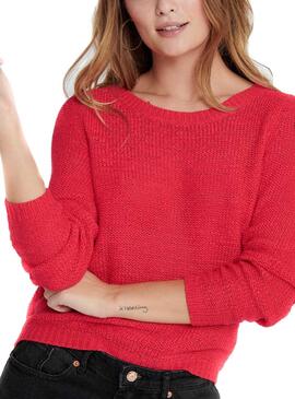 Pullover Only Geena XO Rosso per Donna