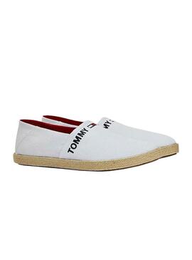 Espadrillas Tommy Jeans Logo Cotone Bianco Uomo