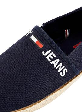 Espadrilles Tommy Jeans Logo Cotone Blu Navy Uomo
