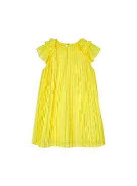 Vestito Mayoral Plissettato Giallo per Bambina