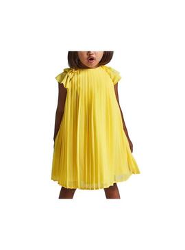 Vestito Mayoral Plissettato Giallo per Bambina