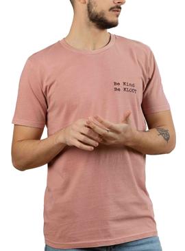 T-Shirt Klout Dyed Rosa per Uomo