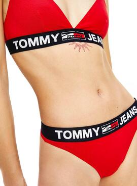 Tanga Tommy Hilfiger Thong Rosso per Donna
