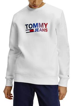 Felpa Tommy Jeans Ombre Corp Bianco Uomo