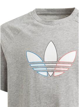 T-Shirt Adidas Adicolor Graphic Grigio per Bambino