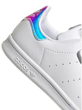 Sneaker Adidas Stan Smith Bianco per Bambino Bambina