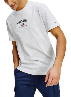 T-Shirt Tommy Jeans Timeless Grigio per Uomo