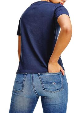 T-Shirt Tommy Jeans Soft Blu Navy Donna
