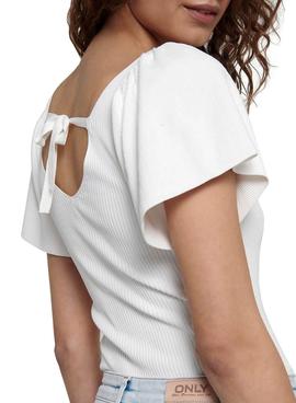 T-Shirt Only Leelo Bianco per Donna