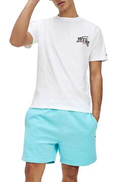 T-Shirt Tommy Jeans Diamond Bianco per Uomo