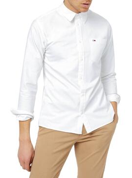 Camicia Tommy Jeans Oxford Bianco per uomo