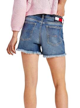 Short Tommy Jeans Hotpant Denim Blu per Donna