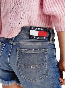 Short Tommy Jeans Hotpant Denim Blu per Donna