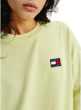 Vestitos Tommy Jeans Oversized Verde per Donna